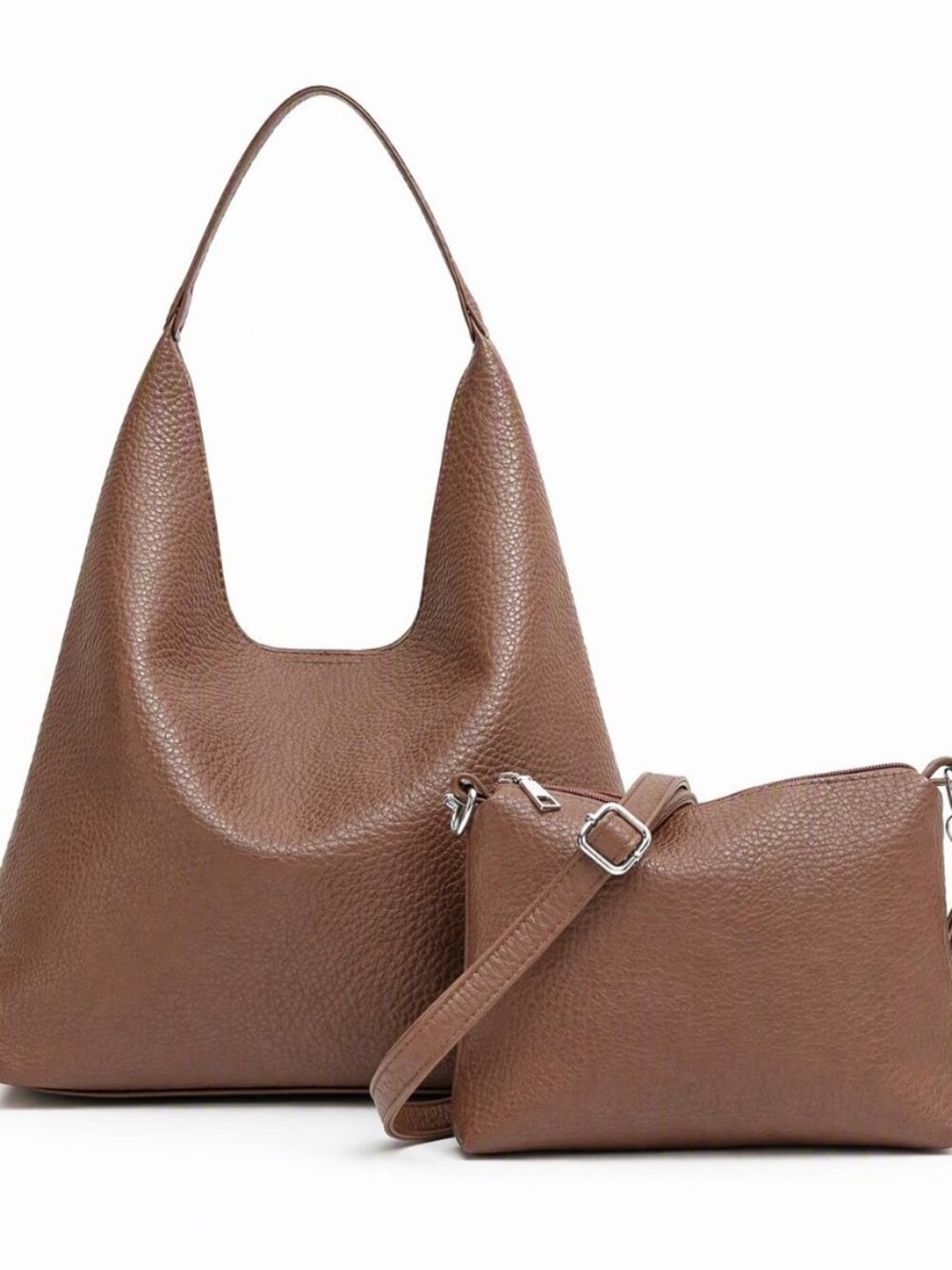 Hobo Bags for Women,Slouchy Shoulder Tote Bag in Lychee Leather,Tote Purses